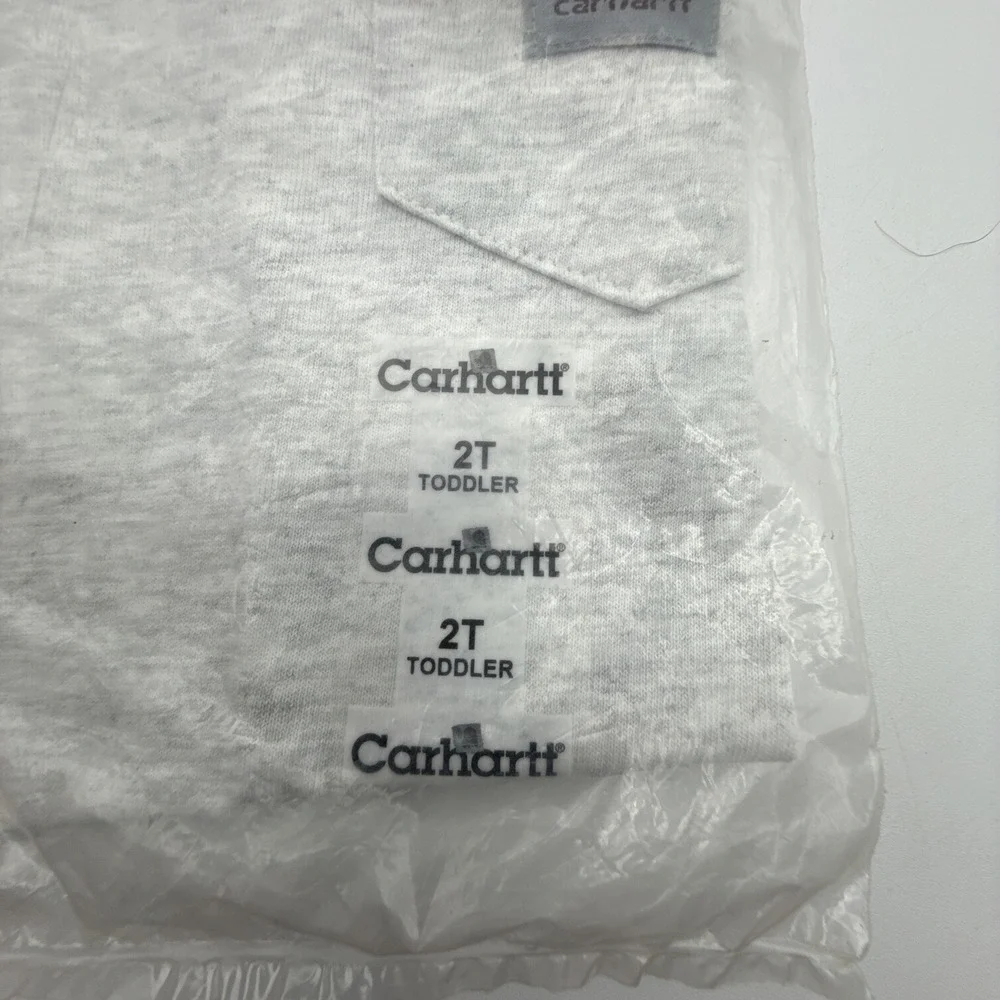 Carhartt For Kids Toddler‎ Boys Short Sleeve Pocket T-Shirt Gray Ash NWT 2T